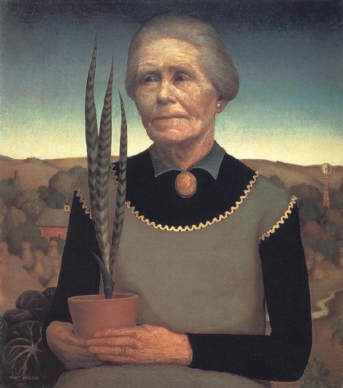 Grant Wood Woman with Plant Germany oil painting art